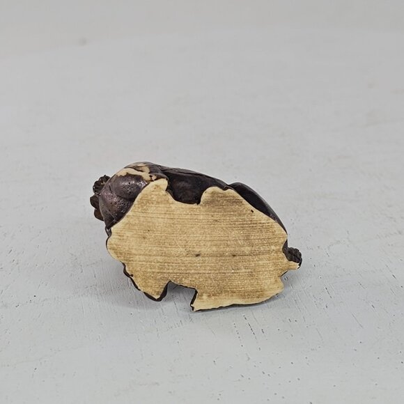 Handcrafted Miniature Ram Goat Ibex Figurine Lying Down - Picture 6 of 8